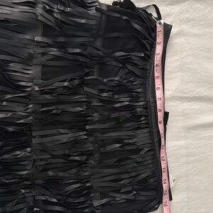 H&M Black Fringe Skirt